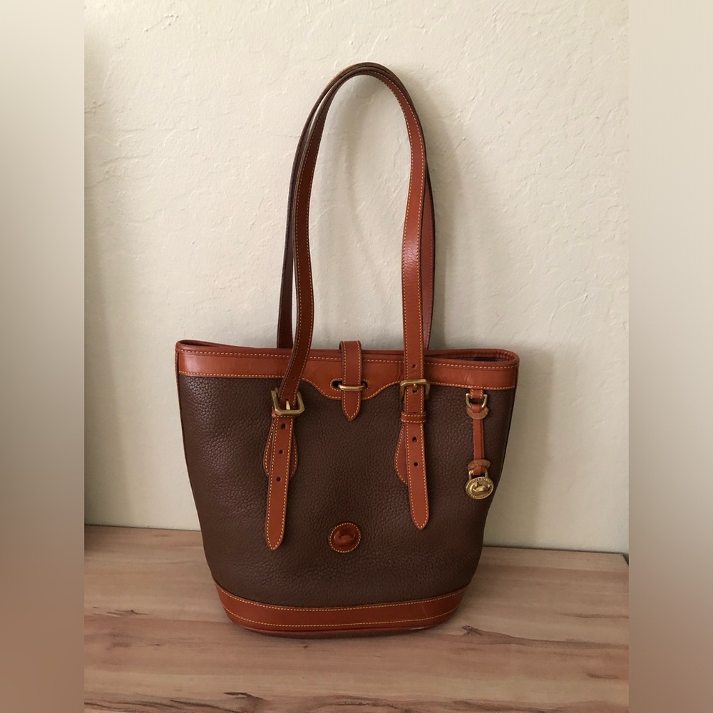 Vintage Dooney & Bourke Brown Leather Tote